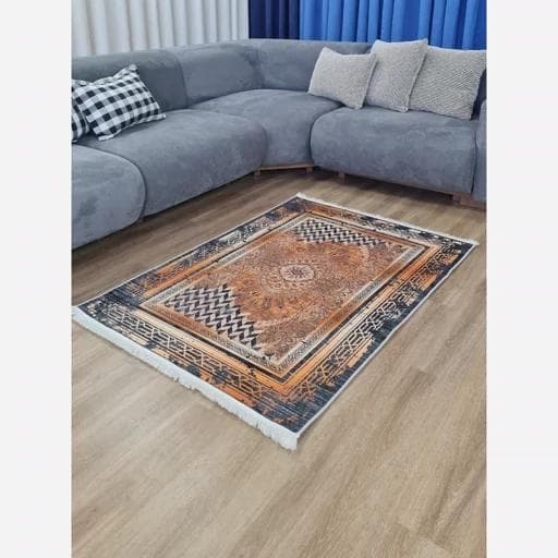 فرش ماشینی چاپی | فرشینه هازان ترک طرح فانتزی کدh482 (پس کرایه) — تصویر ۷
