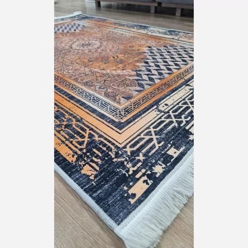 فرش ماشینی چاپی | فرشینه هازان ترک طرح فانتزی کدh482 (پس کرایه) — تصویر ۵
