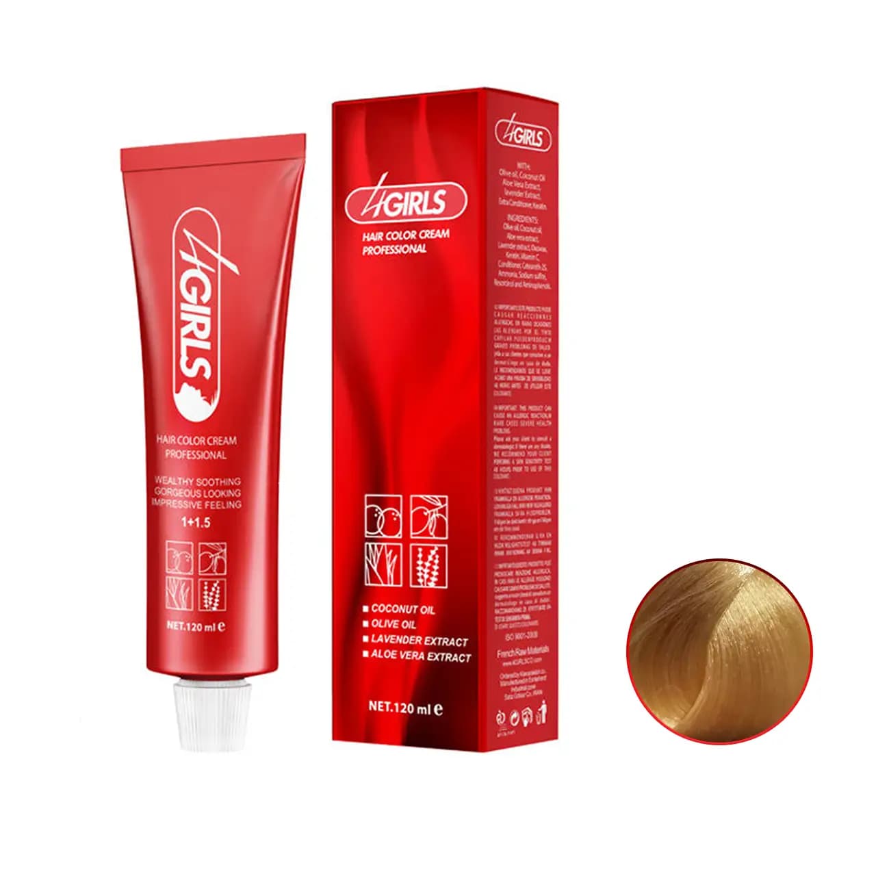 رنگ مو بلوند طلایی خیلی روشن فور گرلز سری طلایی G9 حجم 120ml