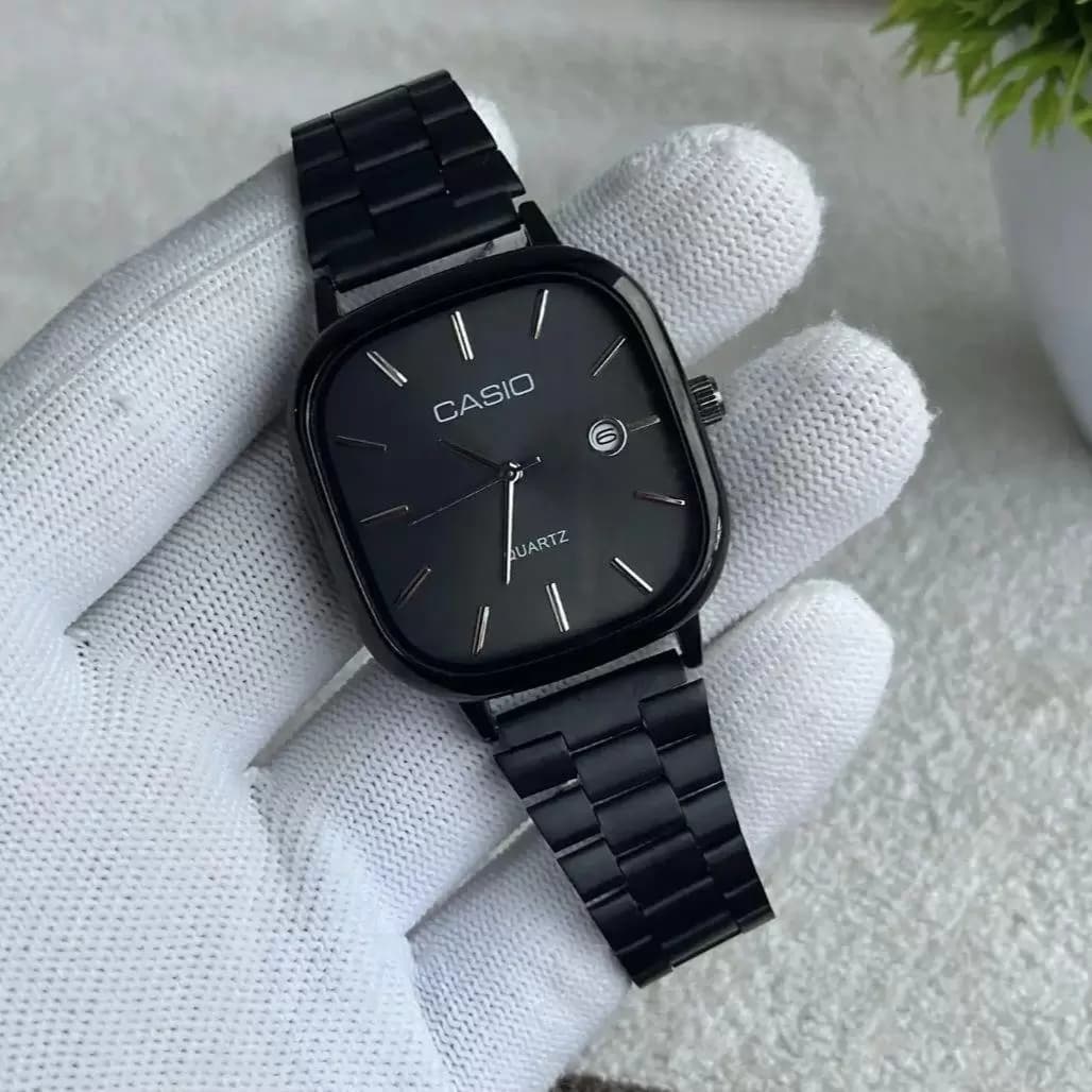 ساعت ست کاسیو اولدمانی مشکی casio oldmoney — تصویر ۳