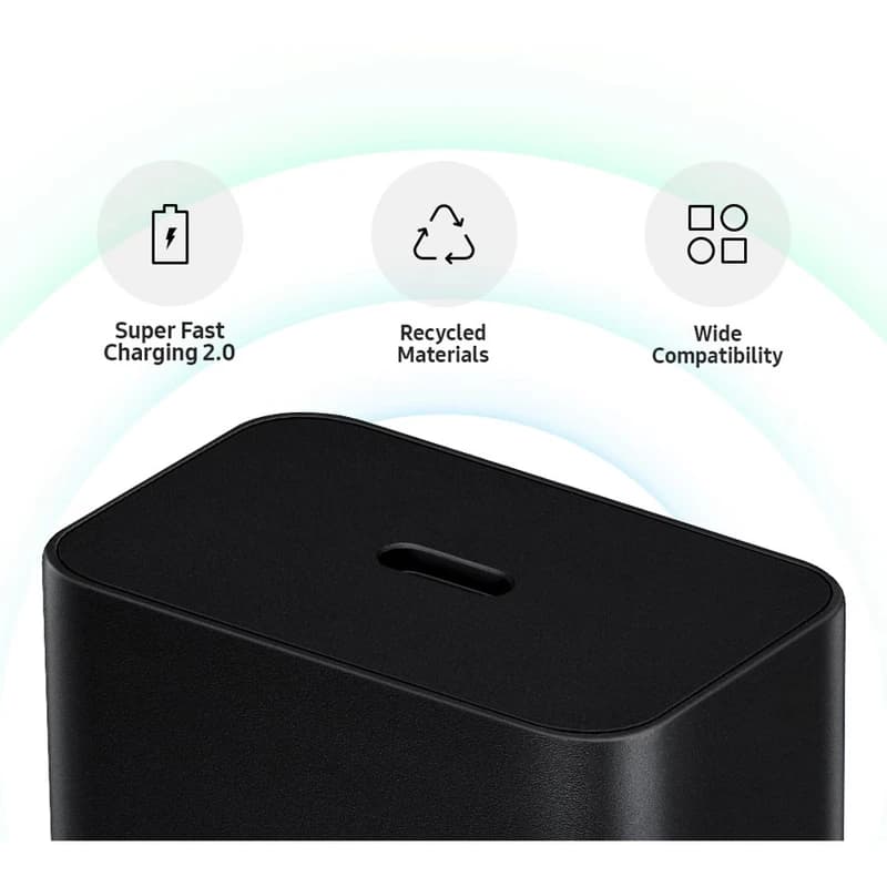 شارژر دیواری 45 وات سامسونگ مدل Low Standby به همراه کابل 1.8 متری – سه پین — تصویر ۲