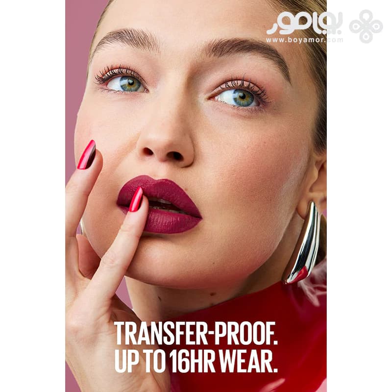 رژ لب مایع مات میبلین سوپر استی مدل MATTE INK شماره 175 رنگ RINGLEADER — تصویر ۳
