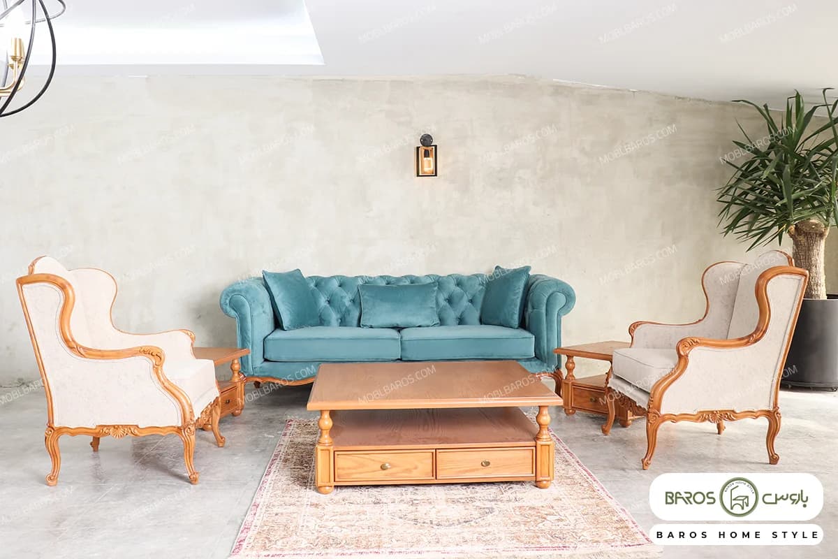 مبل کلاسیک رومینا جورجیا چستر کد ۲ — تصویر ۴