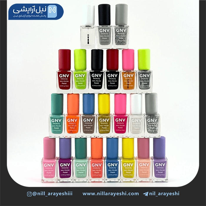 لاک ناخن جی ان وی بیوتی کد c – 784 — تصویر ۳