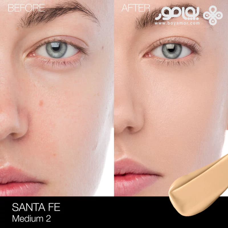 کرم پودر نارس مدل نچرال رادیانت شماره MEDIUM 2 رنگ SANTA FE — تصویر ۳