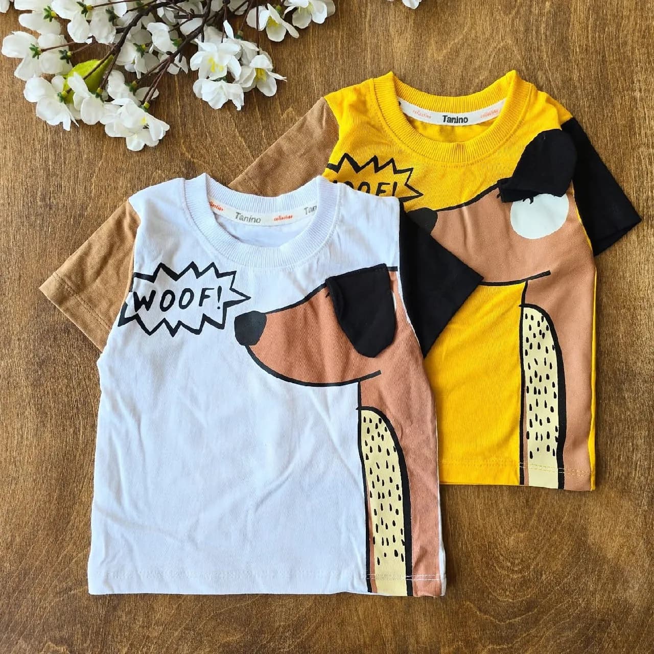 تیشرت شلوارک کتان سگ گوش دار woof کد 4528 — تصویر ۳
