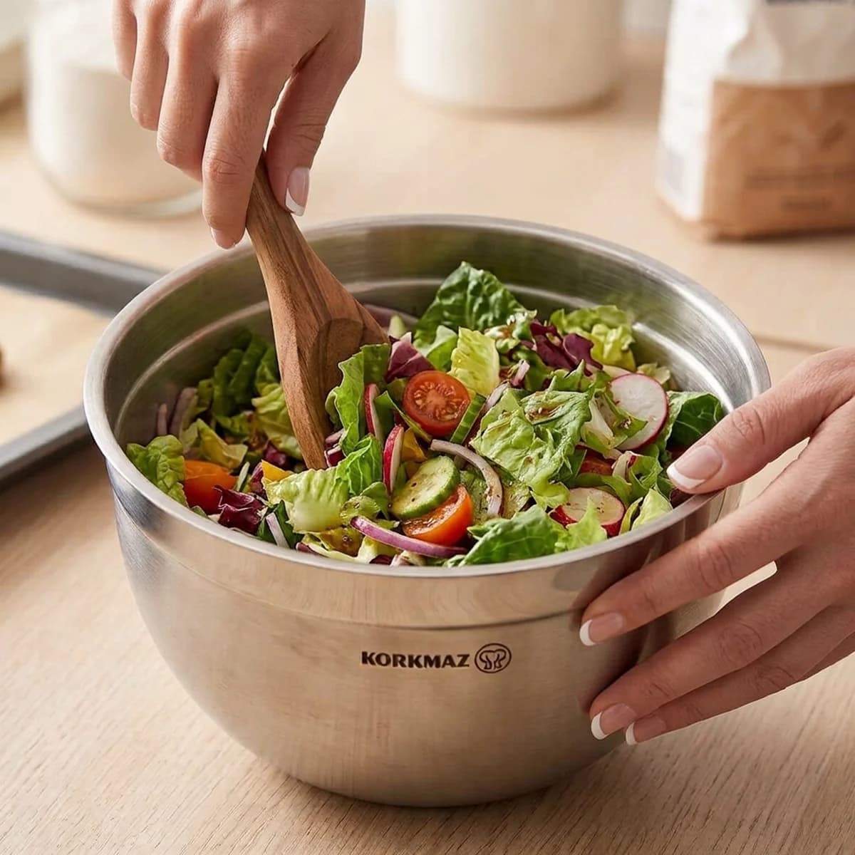 ظرف تهیه غذا 28*17 سانتی متر 8.5 لیتر استیل مات پرولاین کرکماز 2778 — تصویر ۳