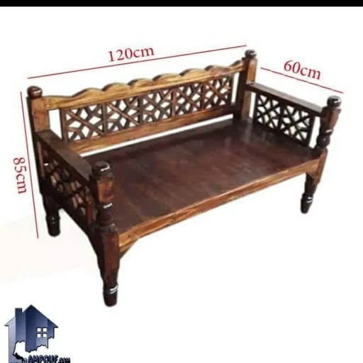 +تخت سنتی 120 در 60 نیمکت سنتی صندلی سنتی مبلمان فرنا مدل 1113424