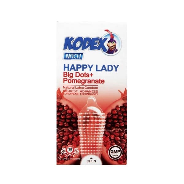 کاندوم کدکس مدل Happy Lady (هپی لیدی) اناری با خارهای درشت