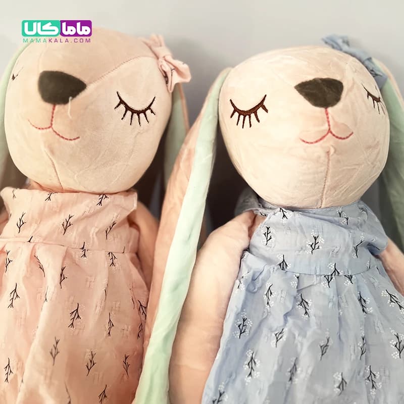 عروسک خرگوش ناز صورتی 55 سانتیمتر — تصویر ۵