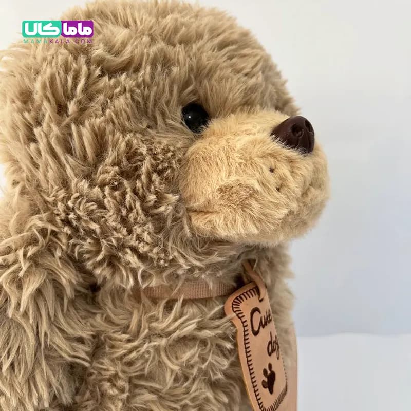 عروسک سگ قلاده دار قهوه ای 35 سانتیمتر — تصویر ۲