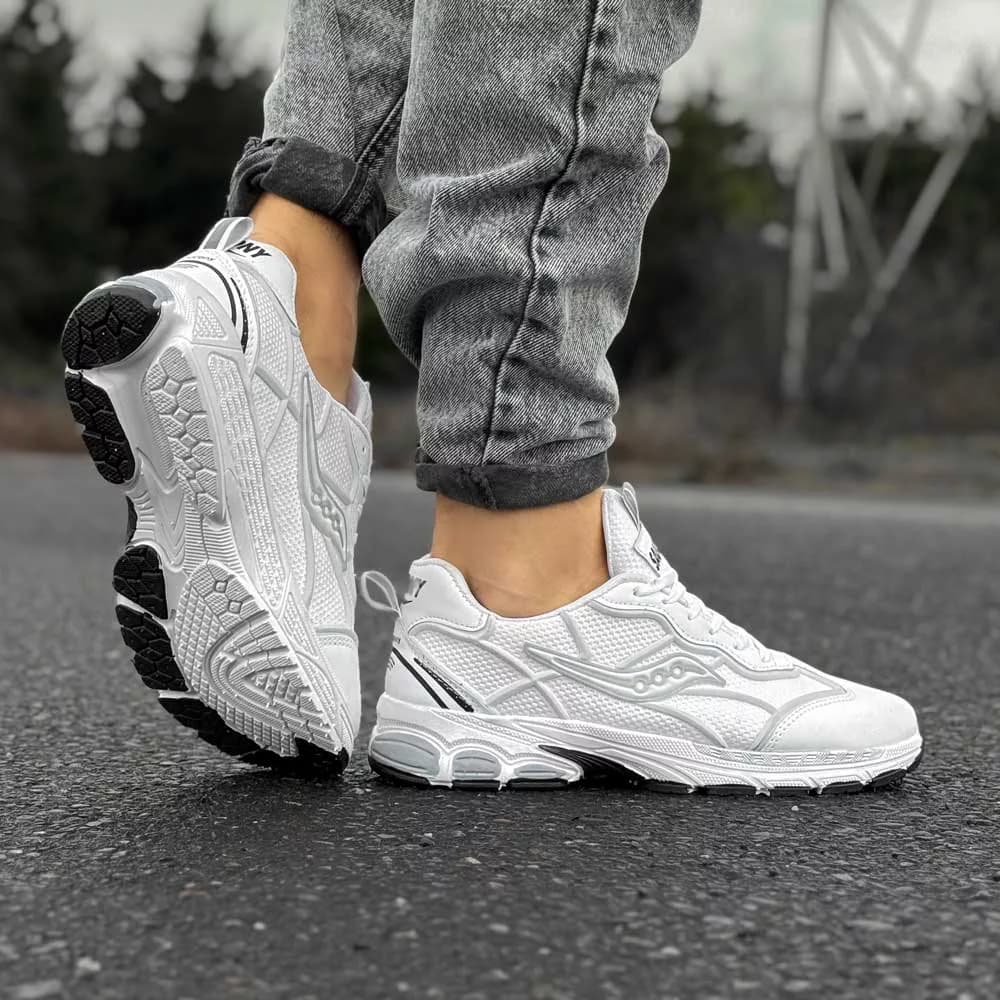 کتانی مردانه saucony سفید کد 29001