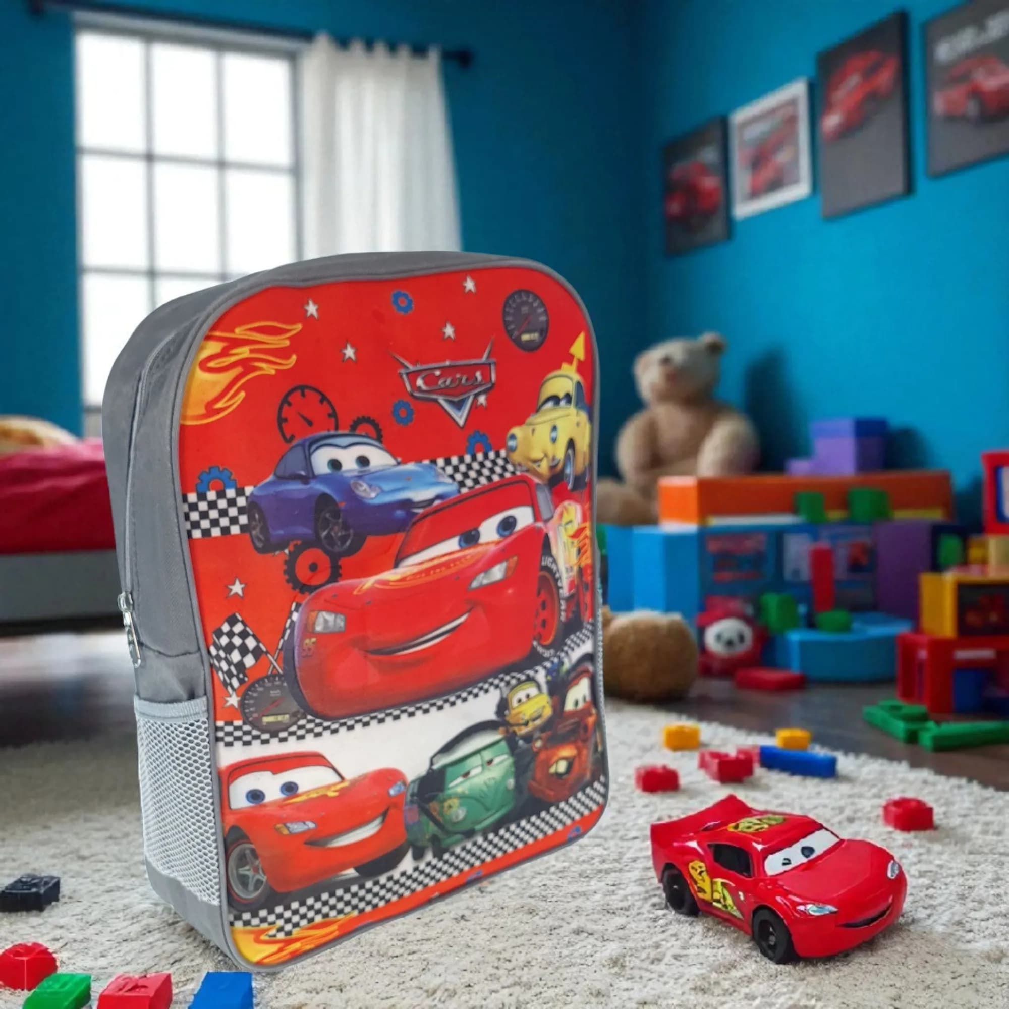 کوله پشتی بچگانه طرح ماشین مک کوئین McQueen مدل (اقتصادی) کد ECO-MACQ — تصویر ۳