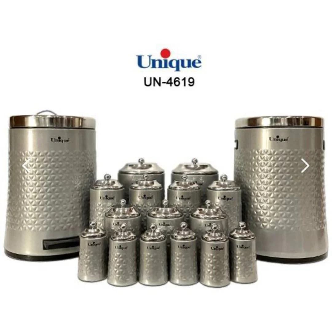 سرویس آشپزخانه یونیک مدل گلکسی نقره ای کد UN-4619
