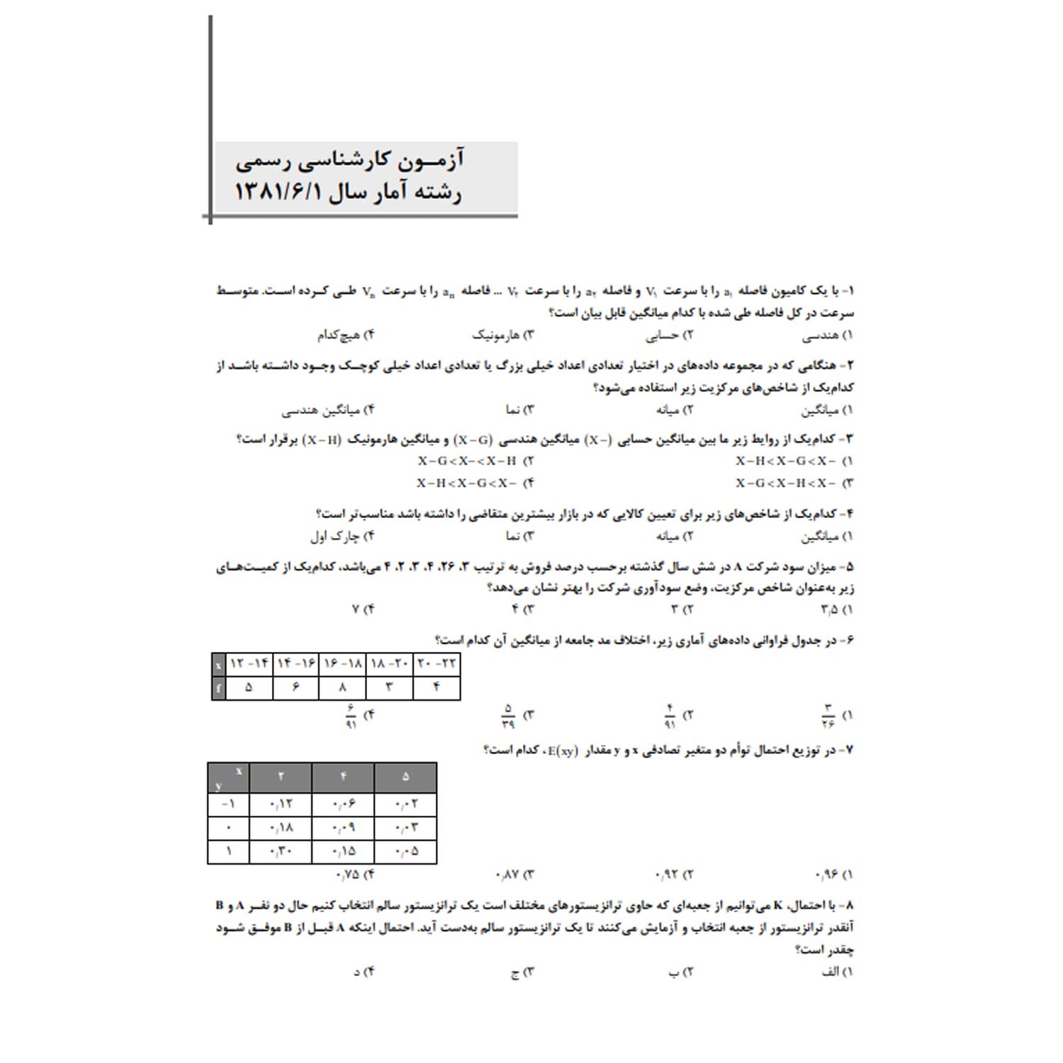 کتاب کارشناسی رسمی رشته آمار | نوآور — تصویر ۵