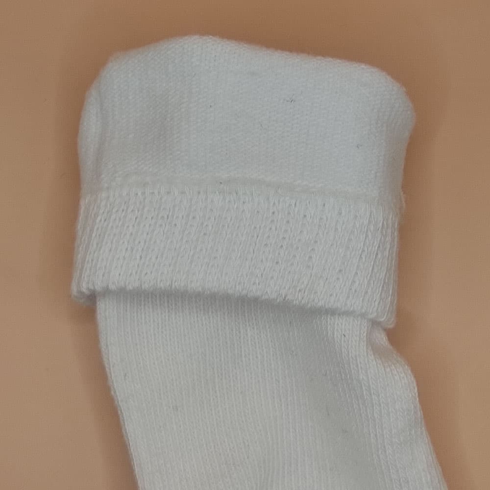 جوراب طرح ساده ساق کوتاه سفید رنگ – 2 تا 3 سال کد 220283 — تصویر ۳