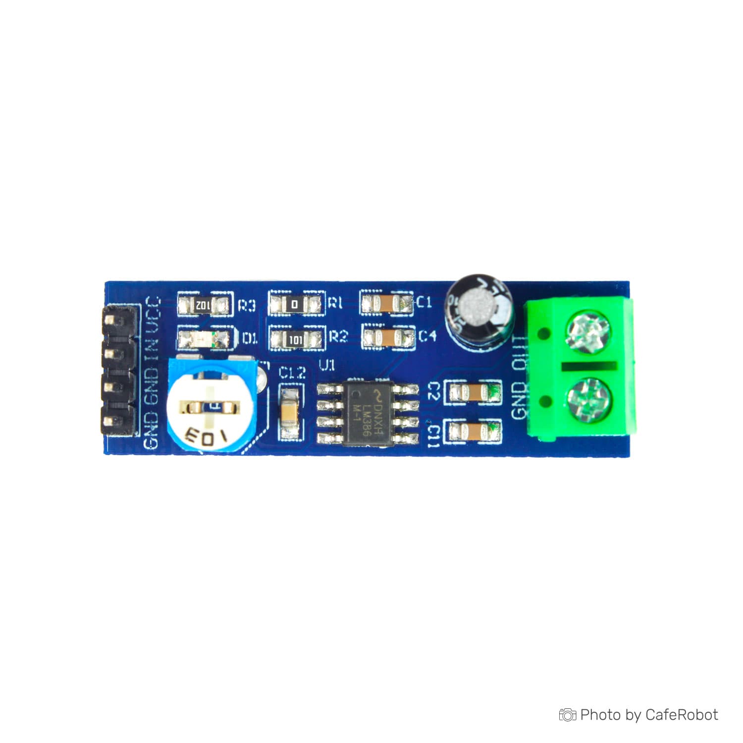 ماژول آمپلی فایر LM386 دارای گین 200 ( قابل تنظیم ) — تصویر ۳