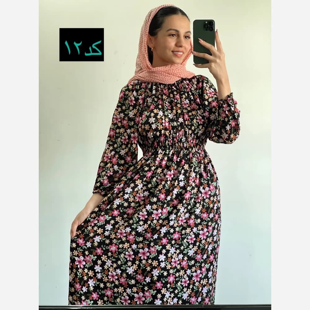 ساحلی نخی طرح دار ماچ خنک و تابستانه فری سایز — تصویر ۳