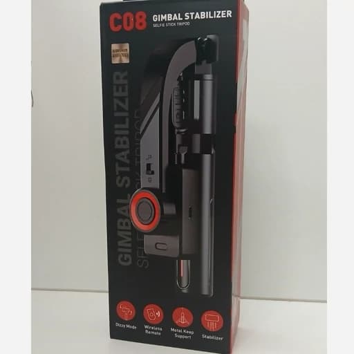 گیمبال ضد لرزش استابلایزر مدل C08 مخصوص تولید محتوا و فیلمبرداری 3 پایه و نگهدارنده گوشیGimbal