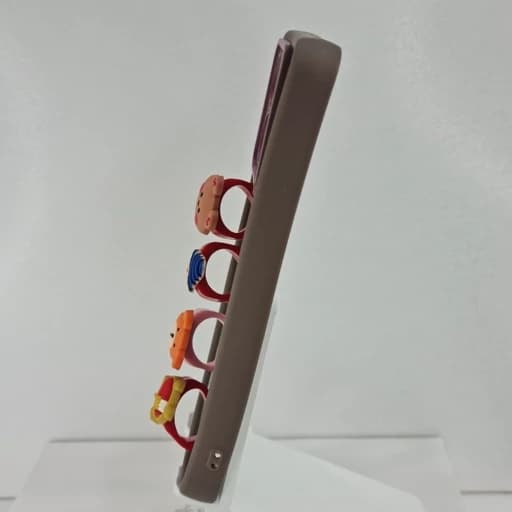 گارد گوشی Redmi not 13 pro 4g عروسکی فانتزی برجسته جا انگشتی مدل پاپ سوکت ردمی نوت 13 پرو رنگ قهوه ای — تصویر ۲