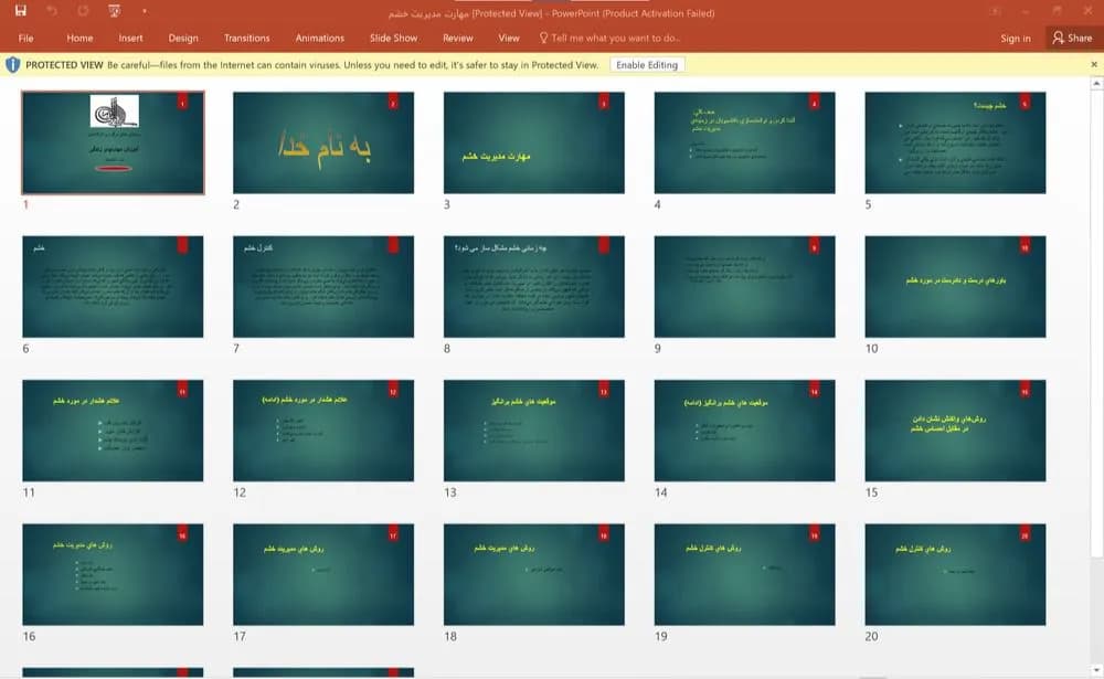 پاورپوینت مهارت مديريت خشم — تصویر ۲
