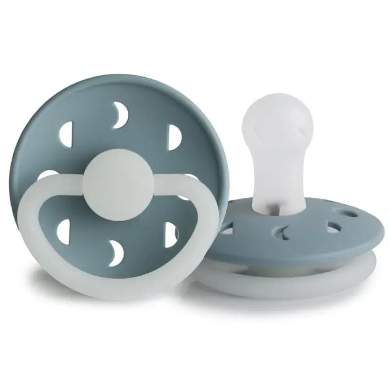 پستانک شب تاب ماه فریگ سیلیکونی سایز 0 تا 6 ماه رنگ Stone Blue Night