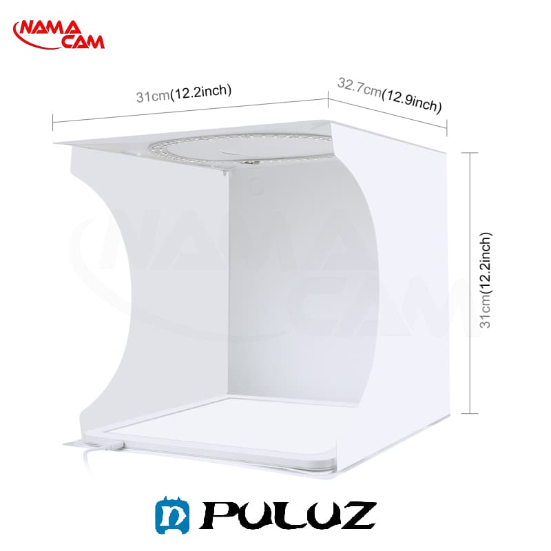 خیمه نور قابل حمل پلوز 30*30 سانتی متر – 3201 Light Box با نوردهی دو جهته — تصویر ۲