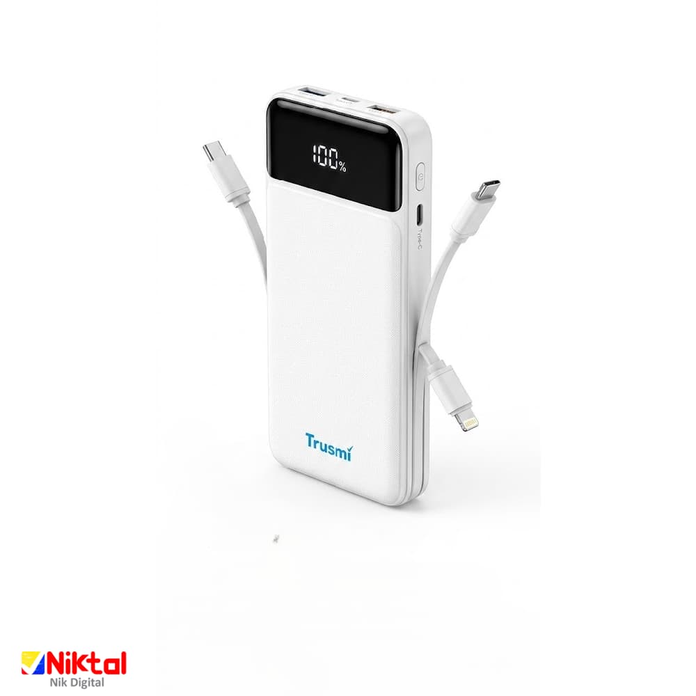 پاوربانک ۱۰۰۰۰ تراسمی (Trusmi) مدل PB03-04 | فست شارژ ۲۲.۵ وات — تصویر ۴