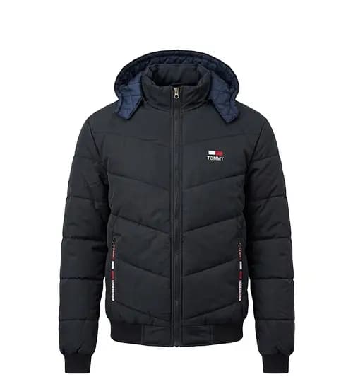 کاپشن مموری مردانه طوسی فری سایز Tommy مدل 49590