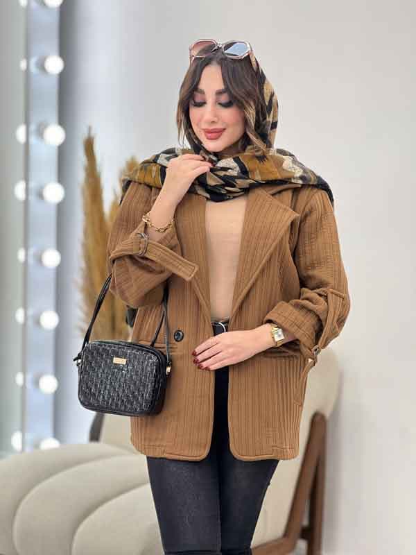 پالتو دو دکمه آستین سگک کد 5531