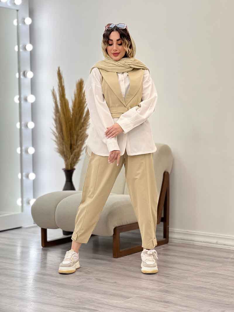 ست سه تکه جلیقه و شلوار کد 4844 — تصویر ۴