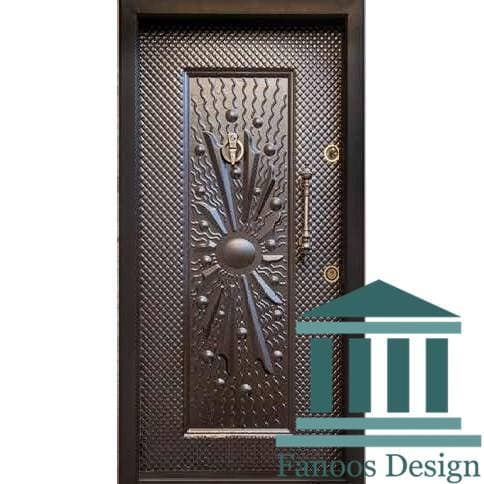 درب ضدسرقت ویلایی رویه فلز- مدل تک قاب مدرن کد 30483