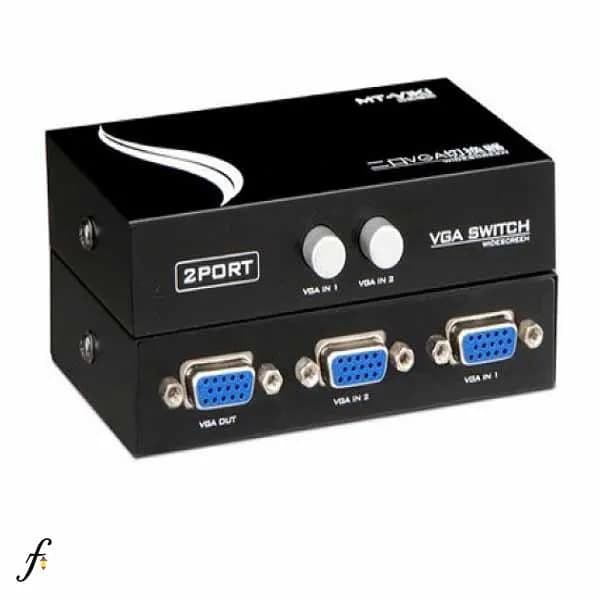 سوییچ ویدئو 2 پورت VGA کلید دار