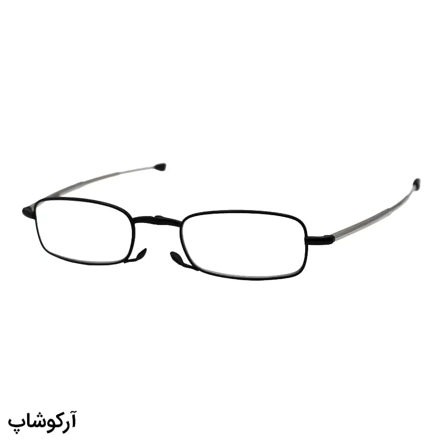 عینک مطالعه نزدیک بین با نمره +1.00 فریم مستطیلی، رنگ مشکی و دسته آنتنی و جمعشونده مدل HD6008B — تصویر ۳