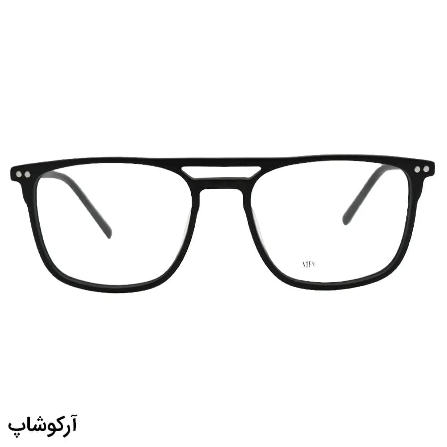 عینک طبی تک کاوره EMPORIO ARMANI با فریم رنگ مشکی مات، شکل خلبانی و کاور دودی تیره و پلاریزه مدل OLD024A — تصویر ۲