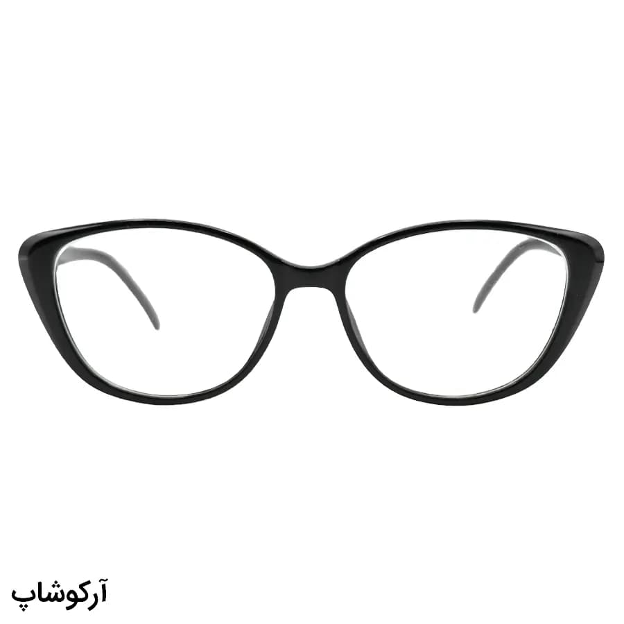 عینک طبی OPTICALL با فریم رنگ مشکی براق، بیضی شکل، جنس TR و ساخت ترکیه مدل MOD157 — تصویر ۳