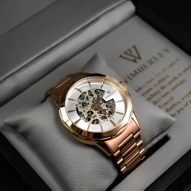 ساعت مچی مردانه اتوماتیک ویمبرلی آمریکا اورجینال نقره ای مدل WB-AS220G — تصویر ۹