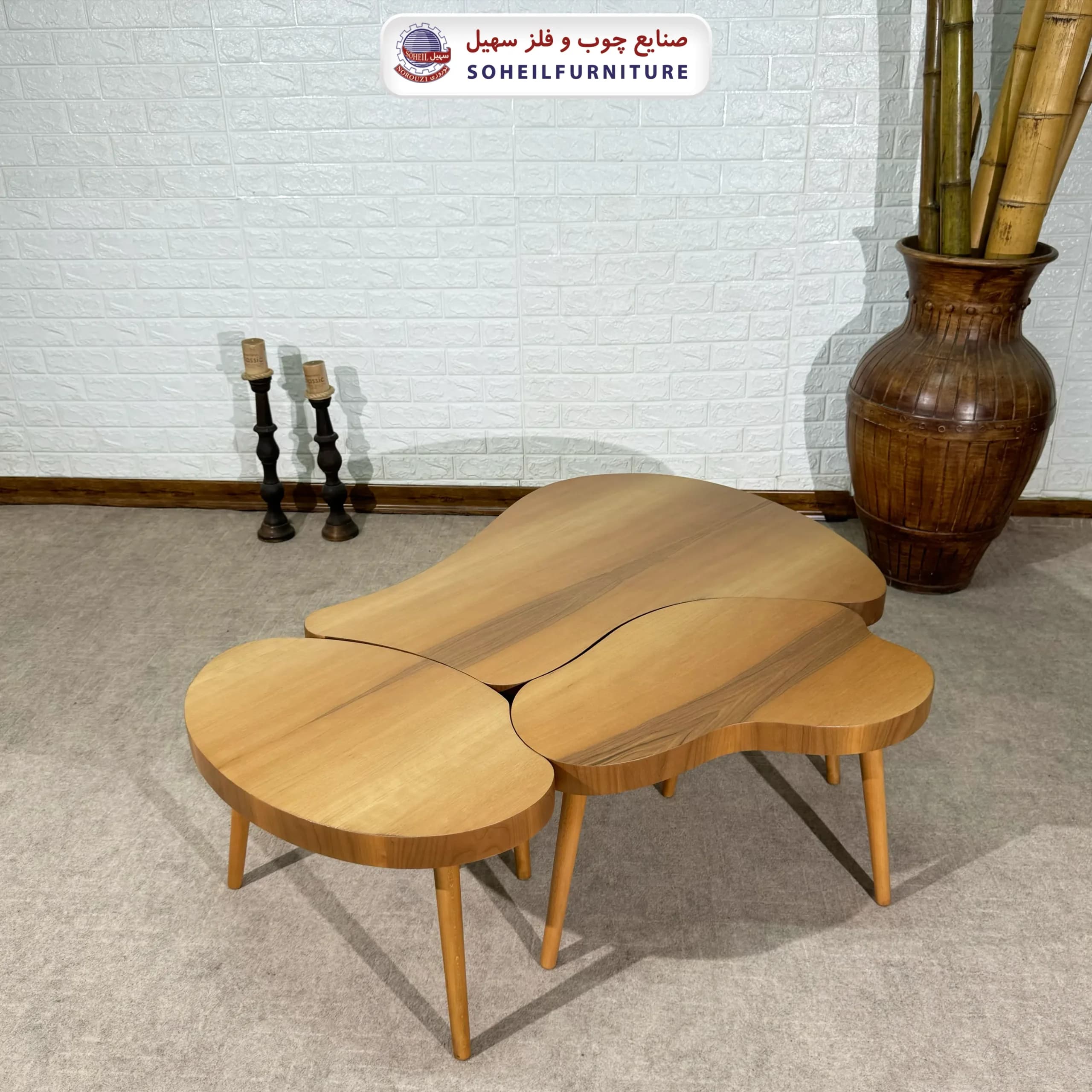 جلومبل چوبی 3 تیکه مدل راشیک سهیل — تصویر ۲
