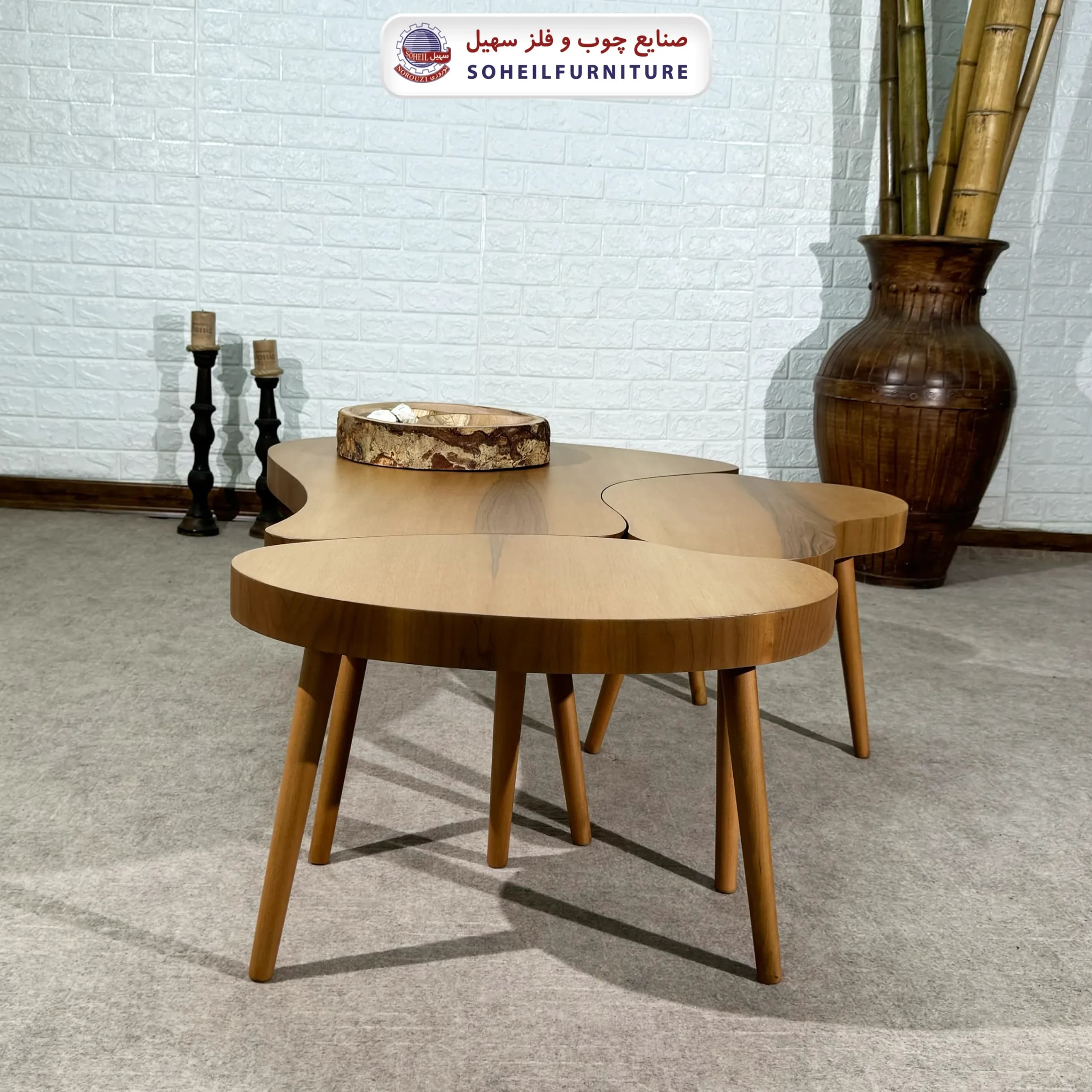 جلومبل چوبی 3 تیکه مدل راشیک سهیل — تصویر ۵