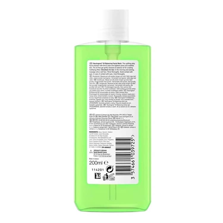 ژل شوینده صورت Neutrogena مدل Oil Balancing حجم 200 میلی لیتر — تصویر ۴