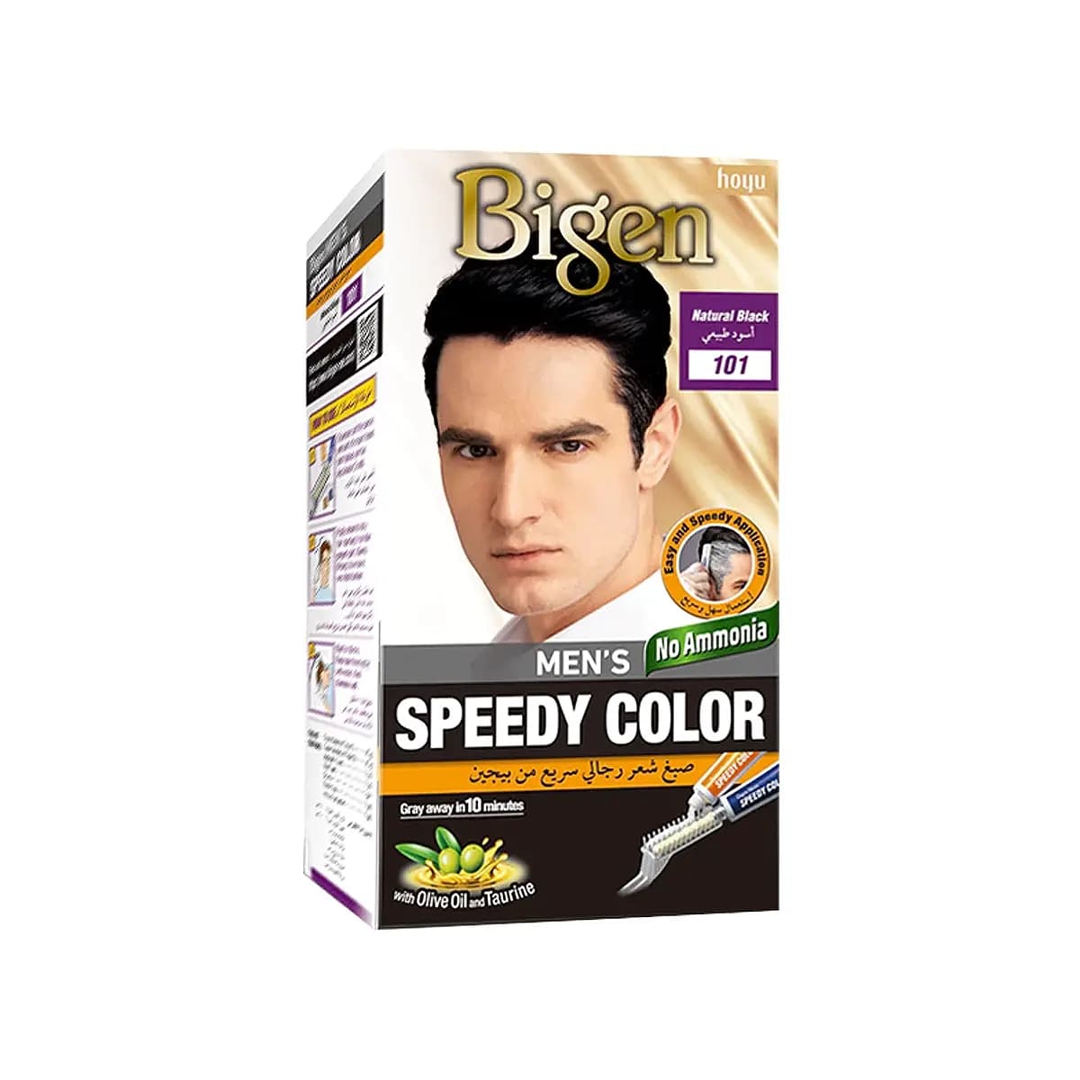 رنگ مو مردانه بیگن 101 مشکی طبیعی Bigen Men’s