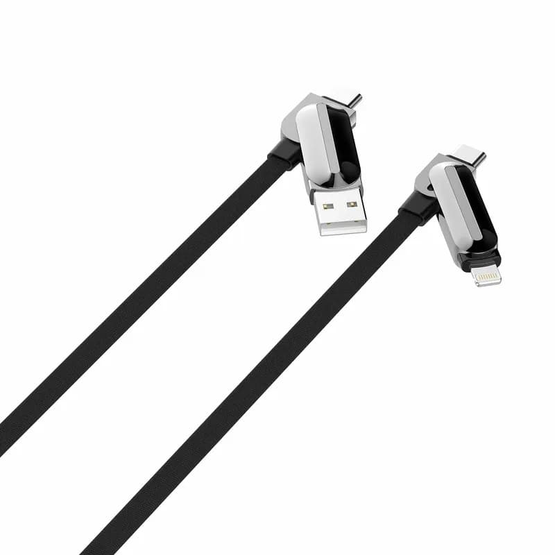 کابل تبدیل USB-C به USB و لایتنینگ الدنیو مدل LDNIO LC25 — تصویر ۳