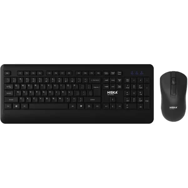 کیبورد و موس اداری و خانگی وایرلس هیسکا مدل Hiska H-MK25