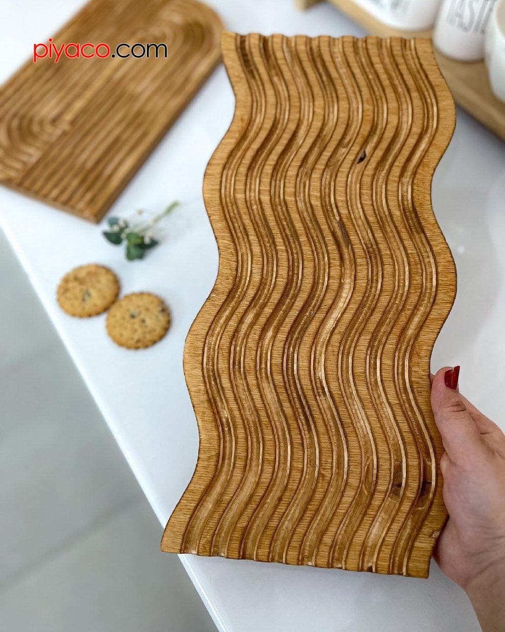 تخته سرو چوبی طرح موج