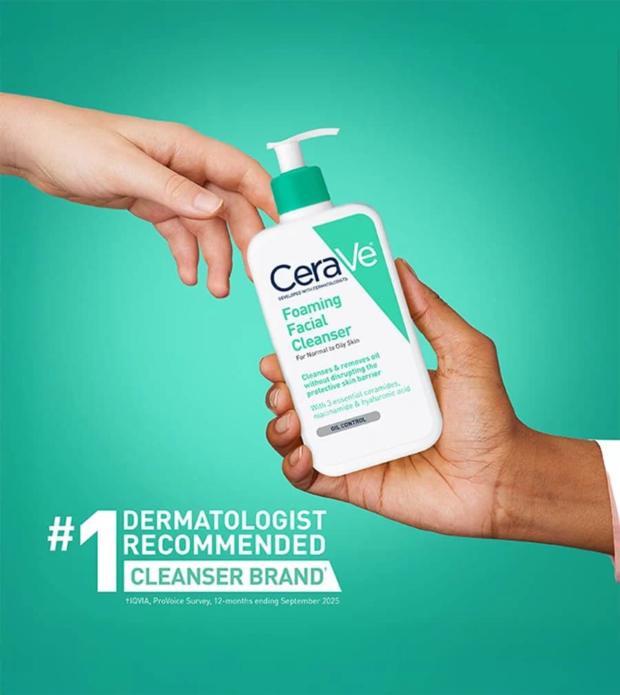 فوم شستشوی پوست نرمال تا چرب سراوی CeraVe Foaming Facial Cleanser حجم ۲۳۶ میل — تصویر ۳
