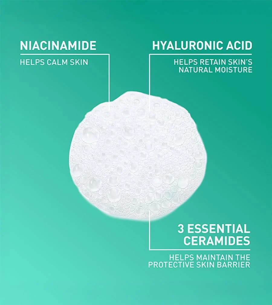 فوم شستشوی پوست نرمال تا چرب سراوی CeraVe Foaming Facial Cleanser حجم ۲۳۶ میل — تصویر ۵