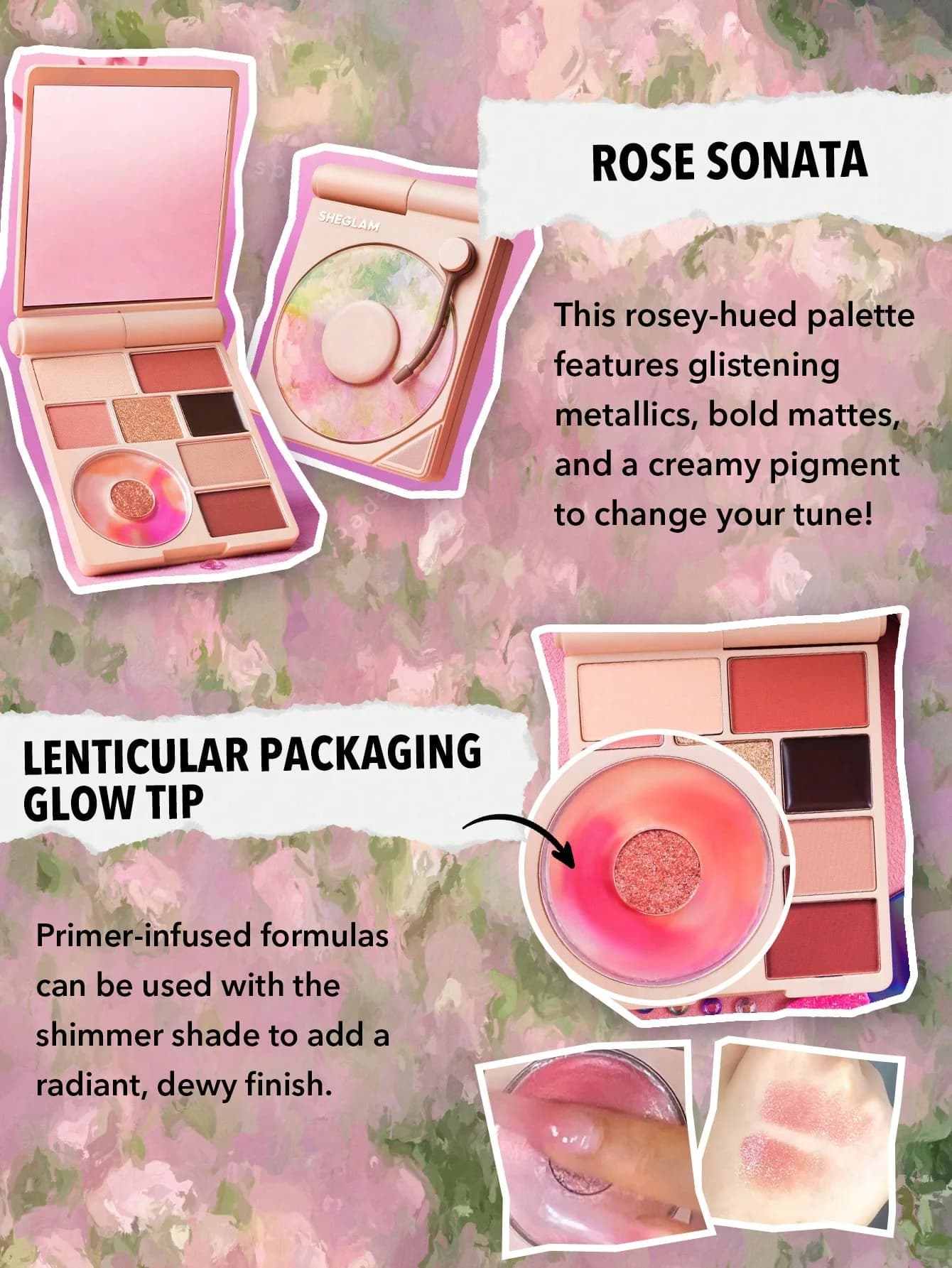 پالت سایه شیگلم رز سوناتا SHEGLAM Rose Sonata — تصویر ۲
