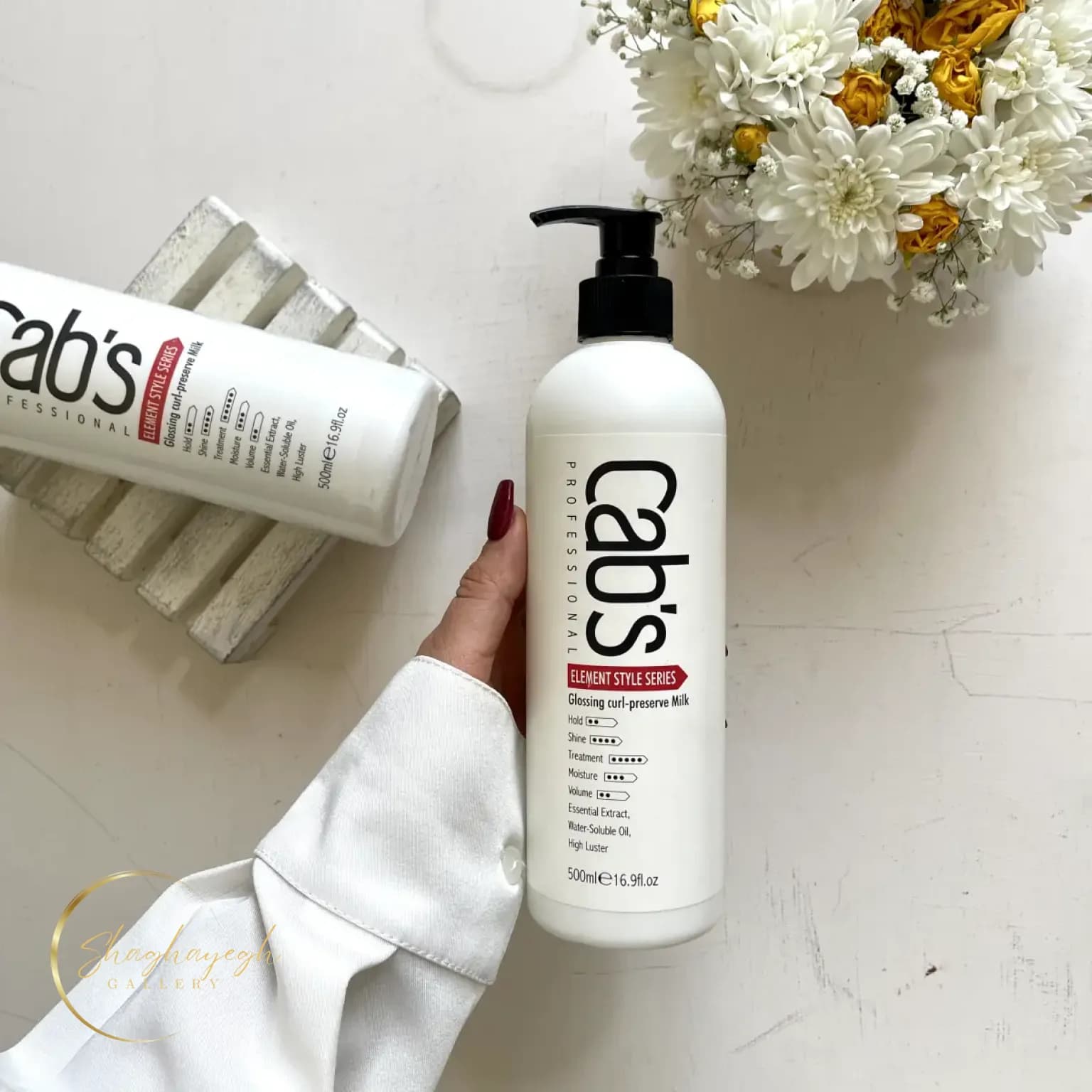 شیر مو براقکننده و محافظ حالت فر کبس ۵۰۰ میل Cab’s Glossing Curl Preserve Milk 500ml — تصویر ۳