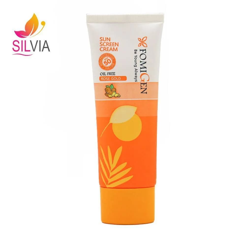 کرم ضد آفتاب رنگی روشن رز گلد SPF50 فومیژن 40 میل ( زود مصرف ) — تصویر ۲