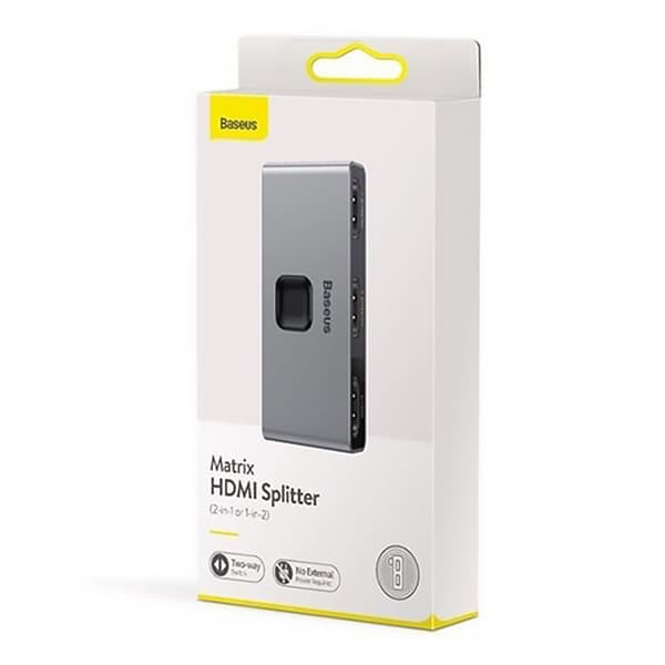 هاب 2 پورت HDMI باسئوس مدل CAHUB-BC0G — تصویر ۶